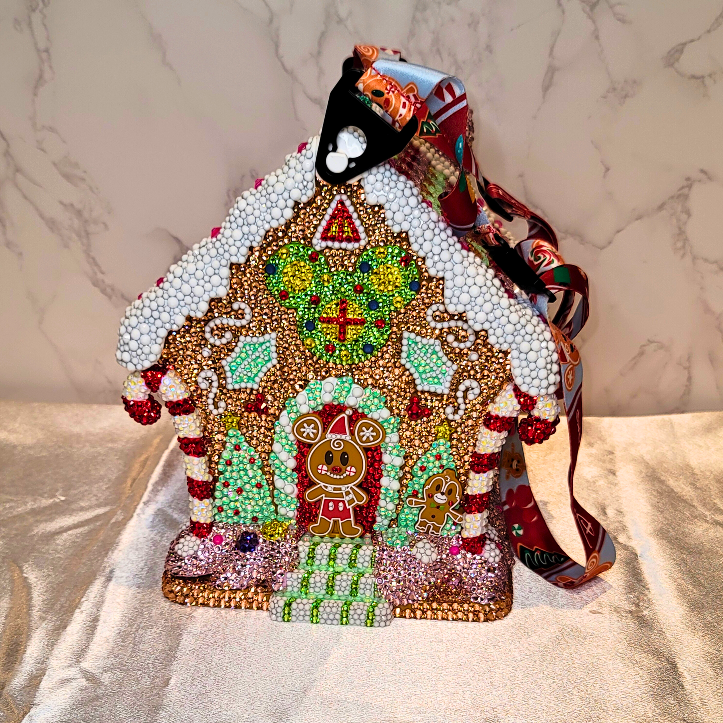 Blinged Disney Gingerbread House Popcorn Bucket