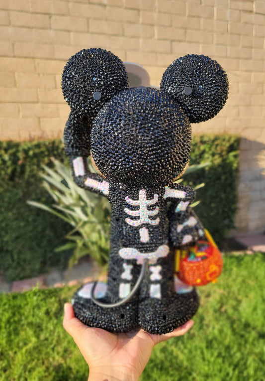 Blinged Mickey Skeleton Popcorn Bucket