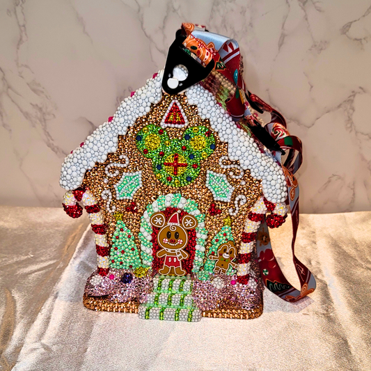 Blinged Disney Gingerbread House Popcorn Bucket
